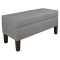 Skyline Furniture Annette Upholstered Storage Bench Linen in Black/Brown | 20 H x 39 W x 19 D in | Wayfair 848LNNNV