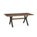 17 Stories Laredo 38" x 72" Solid Wood Trestle Dining Table Wood/Metal in Brown | 30 H x 72 W x 38 D in | Wayfair STSS6716 43386145