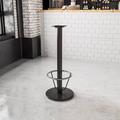 Flash Furniture Beverly 24" Round Restaurant Table Base w/ 4" Dia. Bar Height Column & Foot Ring Cast Iron in Gray | 42"H x 18"W x 18"D | Wayfair