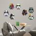 Room Mates Star Wars Artistic Storm Trooper Heads Peel & Stick Wall Decal Vinyl in Yellow | 9.12 H x 8.14 W in | Wayfair RMK3591SCS