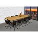 Symple Stuff Rectangular Solid Wood Conference Table & Chair Set Wood/Metal/Solid Wood in Black | Wayfair SYPL4343 43986894