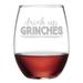 The Holiday Aisle® Drink Up Grinches 21 oz. Stemless Wine Glass Glass | 4.625 H x 3.75 W in | Wayfair THDA6133 43080839