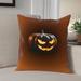 The Holiday Aisle® Jack-o-Lantern Square Indoor Throw Pillow Polyester/Polyfill blend | 20 H x 20 W in | Wayfair THLY3310 44552795