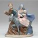 The Holiday Aisle® Holy Family Flight into Egypt Figurine Porcelain in Blue/Brown/Gray | 4.125 H x 3.875 W x 2.125 D in | Wayfair THDA1787 41615386
