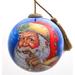 The Holiday Aisle® Better Be Good Santa Ball Ornament Glass in Blue/Red | 5.5 H x 5.5 W x 5.5 D in | Wayfair THLY1584 44151614