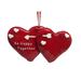 The Holiday Aisle® Club Red & White "So Happy Together" Hearts Christmas Ornament | 3 H x 59 W x 1 D in | Wayfair THDA7225 43374975