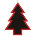 The Holiday Aisle® 16.5" Black & Red Country Rustic Tree Shaped Christmas Ornament Wood in Black/Brown/Red | 16.5 H x 13.5 W x 0.25 D in | Wayfair