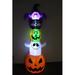 The Holiday Aisle® Halloween Inflatable Stacked Bat, Black Cat, Witch, Ghost, & Pumpkin in Green/Indigo/Orange | Wayfair THLA2725 39716789