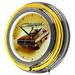 Trademark Global Dodge 69 Charger Neon 14.5" Wall Clock Glass in Gray/Yellow | 14.5 H x 14.5 W x 3 D in | Wayfair DGE1400-CHAR69