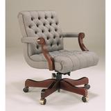 Triune Business Furniture Genuine Leather Executive Chair Upholstered in Gray/Brown | 38 H x 26 W x 29 D in | Wayfair