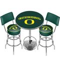 Trademark Global NCAA Game Room Combo 3 Piece Pub Table Set Wood/Metal in Black/Brown/Gray | Wayfair ORG9900
