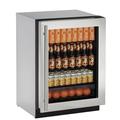 U-Line 2000 Series 172 Can 24" Undercounter Beverage Refrigerator in Gray | 33.6875 H x 23.625 W x 23.437 D in | Wayfair U-2224RGLS-00B