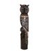 Union Rustic Wooden Standing Owl Statue Wood in Brown/Gray | 31.52 H x 2.76 W x 5 D in | Wayfair UNRS2748 40207220