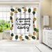 East Urban Home 71" x 74" Shower Curtain, a Pineapple a Day Keeps the Worries Away by Jetty Printables in Blue/Gray | 74 H x 71 W in | Wayfair