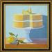 Canvas Art USA 'Double Layer Lemon Cake' by Patricia Doherty Framed Painting Print Canvas, Wood in Blue/Yellow | 19.5 H x 19.5 W x 1.25 D in | Wayfair