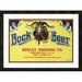 Global Gallery 'Bock Beer' Framed Vintage Advertisement Paper in Yellow | 20.74 H x 28 W x 1.5 D in | Wayfair DPF-375099-22-119