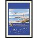 Global Gallery '50th Anniversary of the China Clipper' Framed Vintage Advertisement Paper in Blue | 42 H x 30 W x 1.5 D in | Wayfair