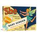 Global Gallery 'Baby Ginger' Vintage Advertisement on Wrapped Canvas in Blue/Yellow | 22.5 H x 30 W x 1.5 D in | Wayfair GCS-376171-30-142