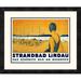 Global Gallery 'Strandbad Lindau' by Charles Metzger Framed Vintage Advertisement Paper in Orange | 18.13 H x 22 W x 1.5 D in | Wayfair