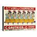 Global Gallery 'Gds Vins De Champagne, C. Gauthier & Cie' by Casimir Brau Vintage Advertisement on Wrapped Canvas in Blue/Red/Yellow | Wayfair