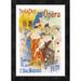 Global Gallery 'Theatre de l'Opera' Framed Vintage Advertisement Paper in Brown/Orange | 20 H x 14 W x 1.5 D in | Wayfair GCF-342928-1218-299