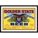 Global Gallery 'Golden State Beer' Framed Vintage Advertisement Paper in Yellow | 30.12 H x 42 W x 1.5 D in | Wayfair DPF-375112-36-119