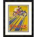 Global Gallery 'Favor Cycles et Motos, 1927' Framed Vintage Advertisement Paper in Blue/Yellow | 22 H x 18 W x 1.5 D in | Wayfair