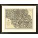 Global Gallery Civil War Military Operations of the Atlanta Campaign, 1876 Framed Graphic Art Paper in Gray/White | 36 H x 46 W x 1.5 D in | Wayfair