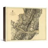 Global Gallery Civil War Map - Harper's Ferry, 1869 Graphic Art on Wrapped Canvas in Gray | 13 H x 16 W x 1.5 D in | Wayfair GCS-295387-16-146
