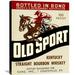 Global Gallery 'Old Sport Kentucky Straight Bourbon Whiskey' Vintage Advertisement on Wrapped Canvas in Brown | 30 H x 24 W x 1.5 D in | Wayfair