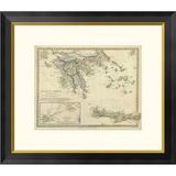 Global Gallery Ancient Greece, Southern, 1829 Framed Graphic Art Paper | 23 H x 26 W x 1.5 D in | Wayfair DPF-295247-16-296