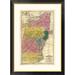 Global Gallery Map of the Middle States, 1839 by Samuel Augustus Mitchell Framed Graphic Art Metal in Pink/Yellow | 40 H x 29 W x 1.5 D in | Wayfair
