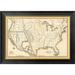 Global Gallery Map of the United States & Texas, Mexico & Guatemala, 1839 by Samuel Augustus Mitchell Framed Graphic Art on Canvas | Wayfair