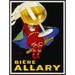 Global Gallery 'Biere Allary, 1928' by Jean D'Ylen Framed Vintage Advertisement on Canvas Metal in Black/Red/Yellow | 32 H x 24 W x 1.5 D in | Wayfair
