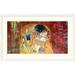 Global Gallery 'Klimt's Kiss 2.0' by Eric Chestier Framed Graphic Art Paper in Brown | 27.44 H x 44 W x 1.5 D in | Wayfair DPF-463424-36-225