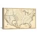 Global Gallery Map of the United States & Texas, Mexico & Guatimala, 1839 by Samuel Augustus Mitchell Graphic Art on Wrapped Canvas in White | Wayfair