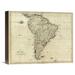 Global Gallery Map of South America, 1796 John Reid Graphic Art on Wrapped Canvas Canvas | 13 H x 16 W x 1.5 D in | Wayfair GCS-295211-16-146