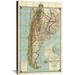 Global Gallery 'Nuevo Mapa de La Republica Argentina, Chile, Uruguay y Paraguay, 1914' Graphic Art Print on Wrapped Canvas in White | Wayfair