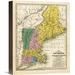 Global Gallery Map of the New England or Eastern States, 1839 by Samuel Augustus Mitchell Graphic Art on Wrapped Canvas in Yellow | Wayfair