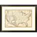 Global Gallery Map of the United States & Texas, Mexico & Guatemala, 1839 by Samuel Augustus Mitchell Framed Graphic Art | Wayfair