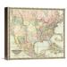 Global Gallery Map of The United States of America, 1848 by J. H. Colton Graphic Art on Wrapped Canvas in Green/Pink | Wayfair GCS-295040-16-144