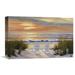 Global Gallery 'Paradise Sunset' by Diane Romanello Painting Print on Wrapped Canvas in Blue/Gray/Yellow | 16 H x 24 W x 1.5 D in | Wayfair