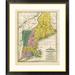 Global Gallery Map of the New England or Eastern States, 1839 by Samuel Augustus Mitchell Framed Graphic Art in Pink/Yellow | Wayfair