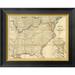 Global Gallery Map of The Seat of Civil War In America, 1862 by Davies & Co. Framed Graphic Art on Canvas Paper | 16 H x 20 W x 1.5 D in | Wayfair