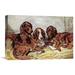 Global Gallery 'Shot & His Friends - Three Irish Red & Setters' by John Emms Painting Print on Wrapped Canvas in White | Wayfair GCS-267962-36-142