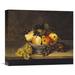 Global Gallery 'Still Life w/ Crystal Compote' by Rubens Peale Painting Print on Wrapped Canvas in Brown/Red | 18.7 H x 22 W x 1.5 D in | Wayfair