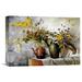 Global Gallery 'Cornflowers, Daisies & Other Flowers in a Vase' by Carl H. Fischer Painting Print on Wrapped Canvas in Brown/Green/Yellow | Wayfair