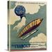 Global Gallery 'French Aviation: Commemorative Posters 1 of 3' by Lucien Cave Vintage Advertisement on Wrapped Canvas in Blue/Red/Yellow | Wayfair