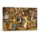 Global Gallery 'The Indoor Wedding Dance' by Pieter Bruegel the Elder Painting Print on Wrapped Canvas in White | 25.42 H x 36 W x 1.5 D in | Wayfair