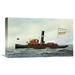 Global Gallery 'M. Moran Tug Boat' by Antonio Jacobsen Painting Print on Wrapped Canvas in Blue/Gray | 18.27 H x 30 W x 1.5 D in | Wayfair